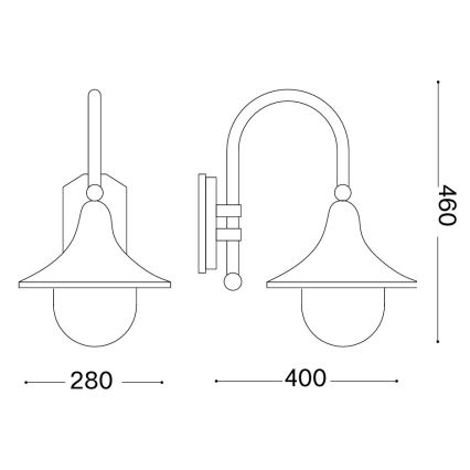Ideal Lux - CIMA ulkoseinävalaisin 1xE27/52W/230V IP43 ruskea