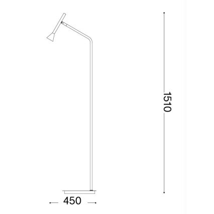 Ideal Lux - DIESIS LED-lattiavalaisin, 4,5 W/230 V, CRI 95, mattakromi