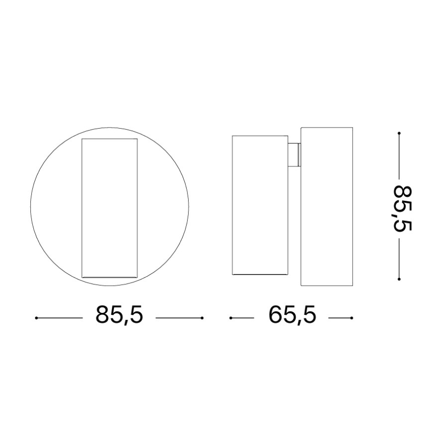 Ideal Lux - LED-himmennettävä kosketusohjattu seinäkohdevalaisin ELF LED/3W/230V CRI 95 kulta/valkoinen