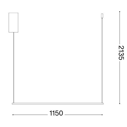 Ideal Lux - ESSENCE LED-riippuvalaisin langalla LED/19W/230V 3000K CRI 90 valkoinen
