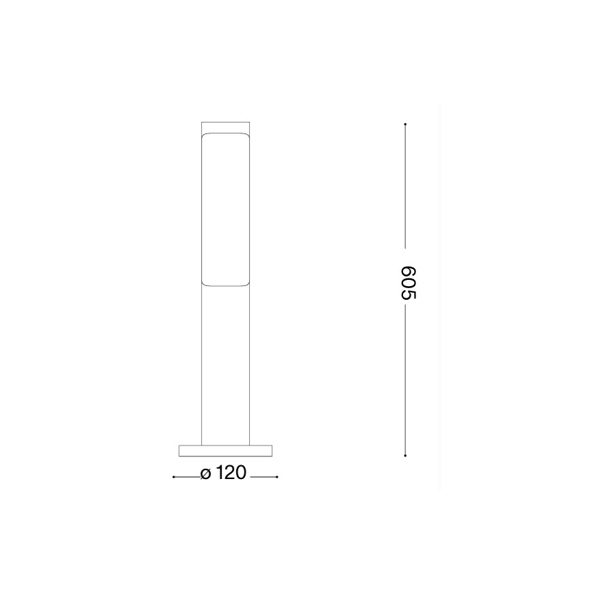 Ideal Lux - LED-ulkovalaisin ETERE LED/9,5W/230V 3000K 60 cm CRI 90 IP44 musta