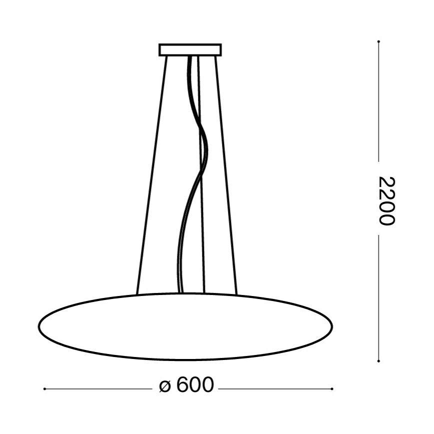 Ideal Lux - GLORY riippuvalaisin vaijerikiinnityksellä 5xE27/60W/230V, halkaisija 60 cm, valkoinen