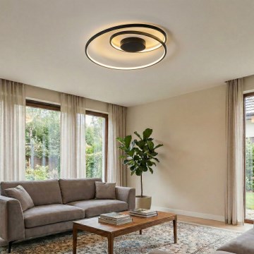 Ideal Lux - Himmennettävä LED-kattovalaisin OZ LED/48W/230V halkaisija 60 cm CRI 90 musta