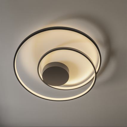 Ideal Lux - Himmennettävä LED-kattovalaisin OZ LED/48W/230V halkaisija 60 cm CRI 90 musta