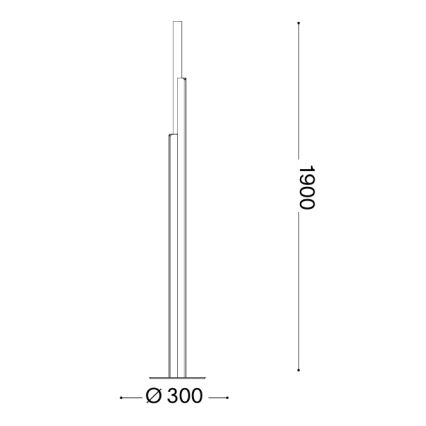 Ideal Lux - himmennettävä LED-lattiavalaisin DORICA 3xLED/33W/230V CRI 90 valkoinen