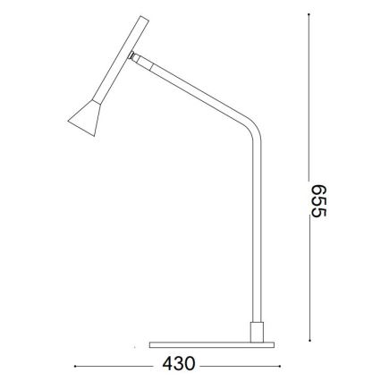 Ideal Lux - Himmennettävä LED-kosketuspöytävalaisin DIESIS LED/6,5W/230V CRI 90 musta