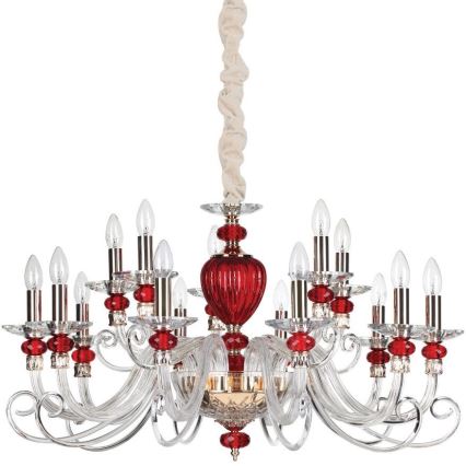 Ideal Lux - Kattokruunu johdossa BARONET 15xE14/40W/230V