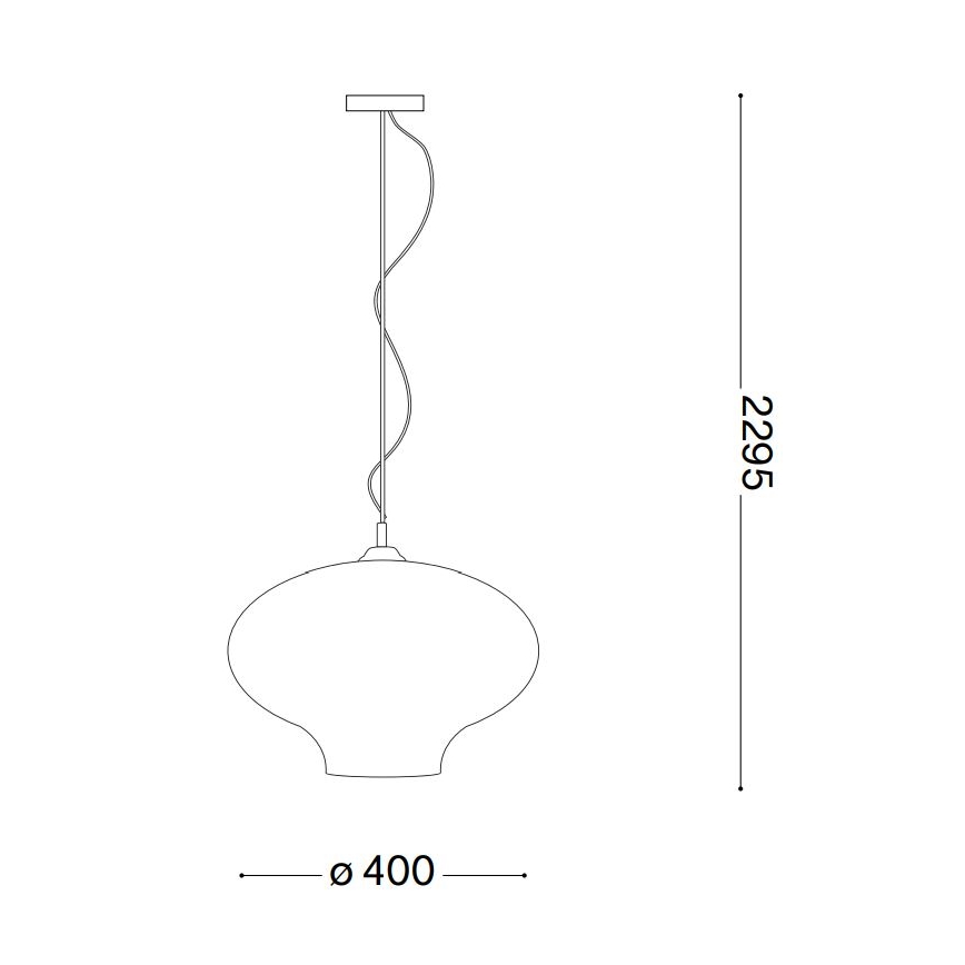 Ideal Lux - Kattokruunu johdossa BISTRO 1xE27/60W/230V halkaisija 40 cm savuinen