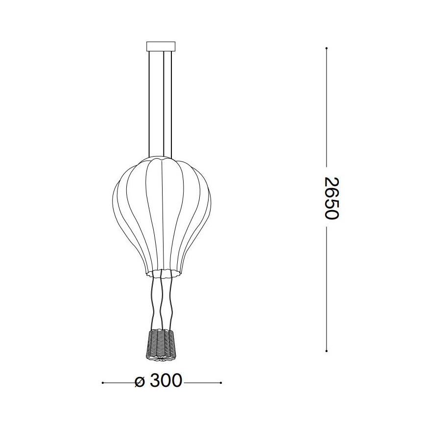 Ideal Lux - Kattokruunu johdossa DREAM BIG 1xE27/42W/230V halkaisija 30 cm