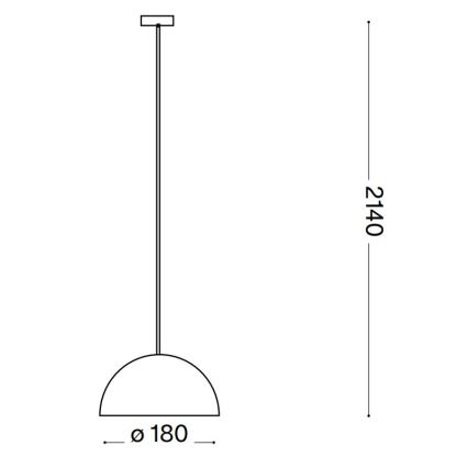 Ideal Lux - Kattokruunu johdossa FOLK 1xE27/60W/230V halkaisija 18 cm ruskea