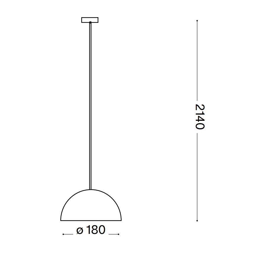 Ideal Lux - Kattokruunu johdossa FOLK 1xE27/60W/230V halkaisija 18 cm ruskea