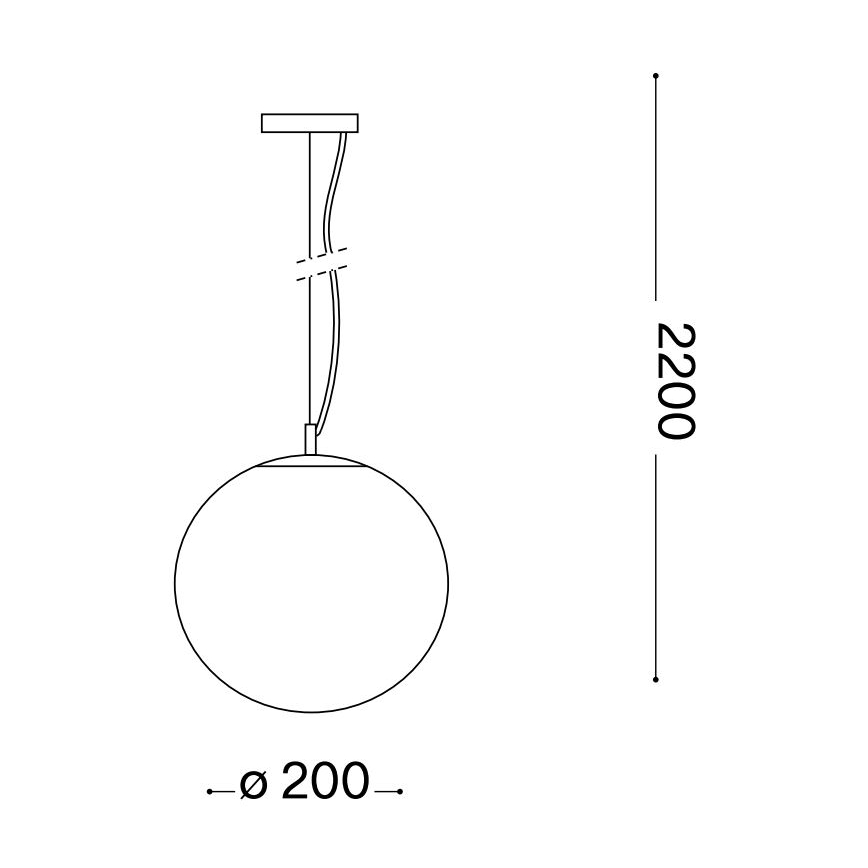 Ideal Lux - Kattokruunu johdossa MAPA 1xE27/42W/230V halkaisija 20 cm harmaa/savuinen
