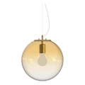 Ideal Lux - Kattokruunu johdossa MAPA 1xE27/42W/230V halkaisija 30 cm kulta/savuinen