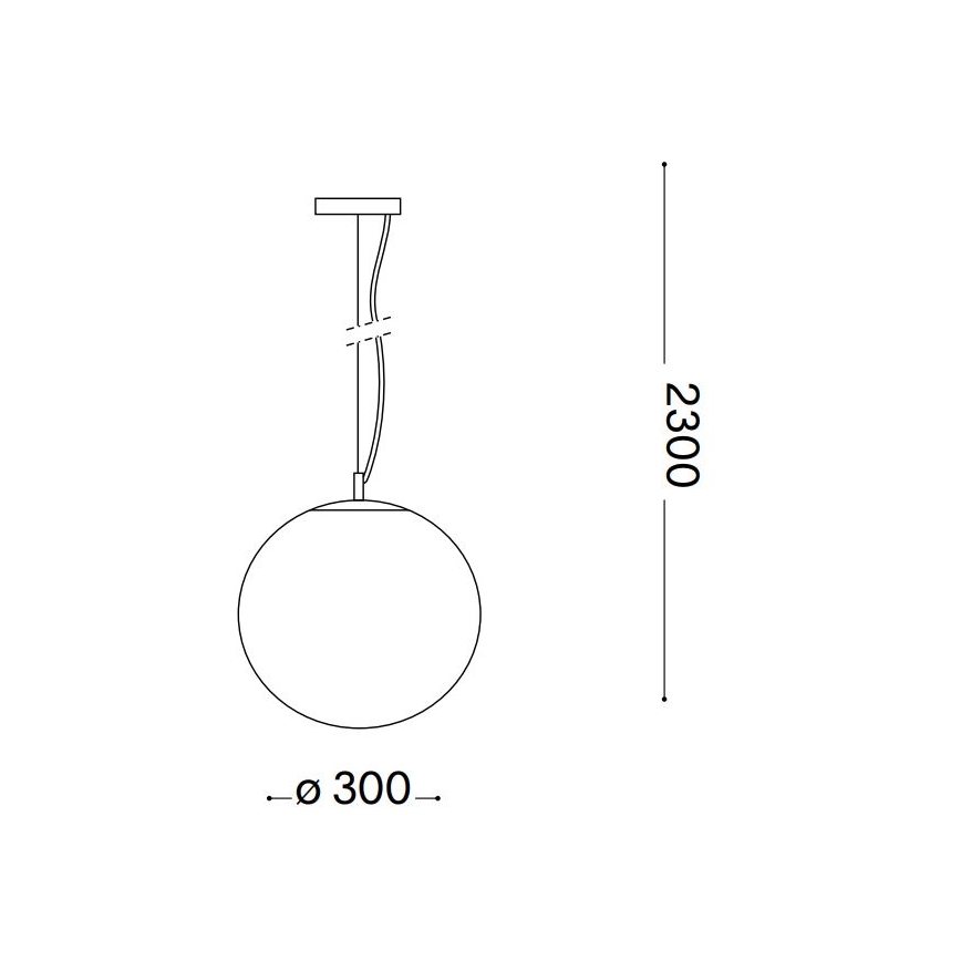 Ideal Lux - Kattokruunu johdossa MAPA 1xE27/42W/230V halkaisija 30 cm kulta/savuinen