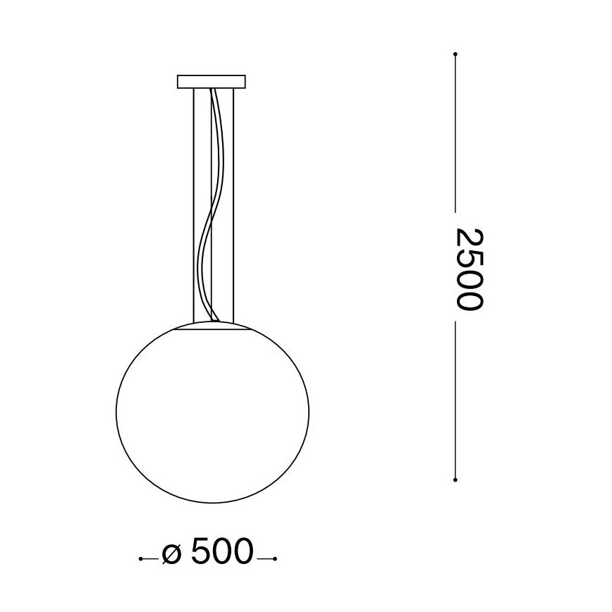 Ideal Lux - Kattokruunu johdossa MAPA 1xE27/42W/230V halkaisija 50 cm harmaa/savuinen