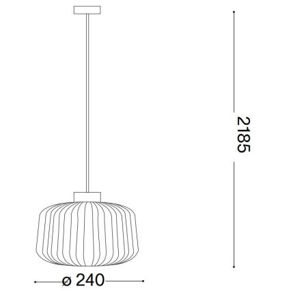 Ideal Lux - Kattokruunu johdossa MINT 1xE27/60W/230V halkaisija 24 cm läpinäkyvä