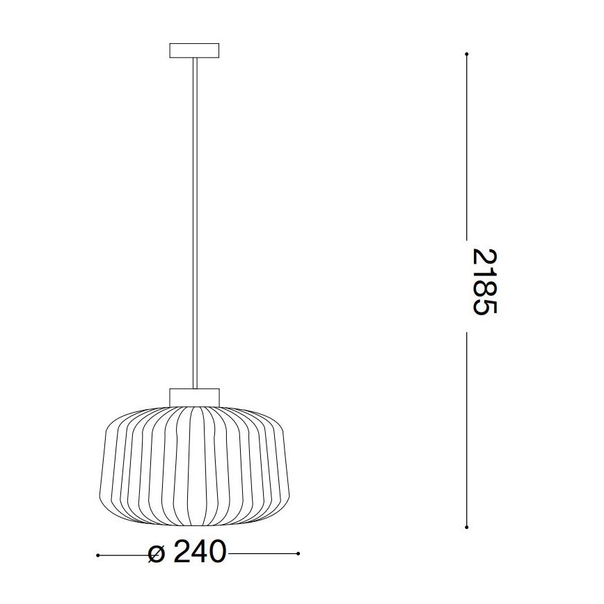 Ideal Lux - Kattokruunu johdossa MINT 1xE27/60W/230V halkaisija 24 cm läpinäkyvä