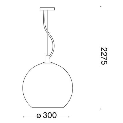 Ideal Lux - Kattokruunu johdossa NEMO 1xE27/42W/230V halkaisija 30 cm beige
