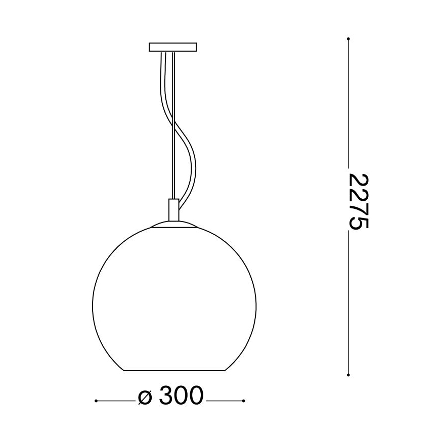 Ideal Lux - Kattokruunu johdossa NEMO 1xE27/42W/230V halkaisija 30 cm beige