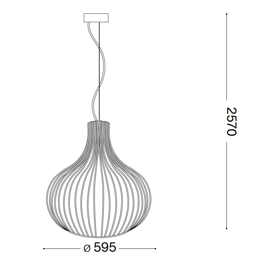 Ideal Lux - Kattokruunu johdossa ONION 1xE27/60W/230V halkaisija 59,5 cm
