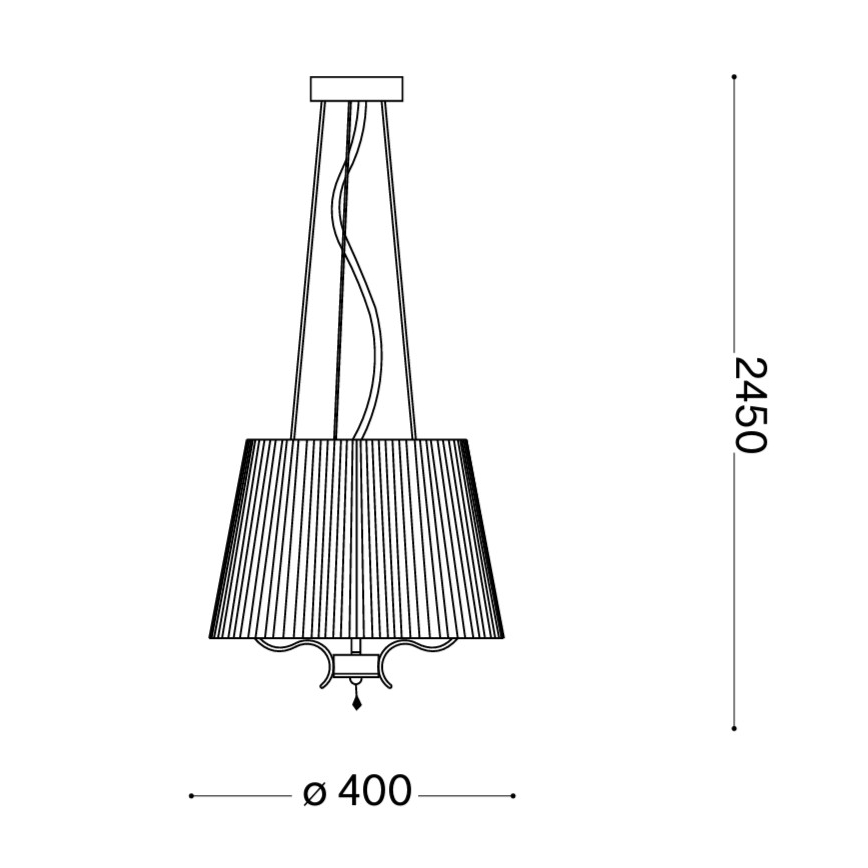 Ideal Lux - Kristallikruunu johdossa PEGASO 3xE14/28W/230V halkaisija 40 cm kiiltävä kromi