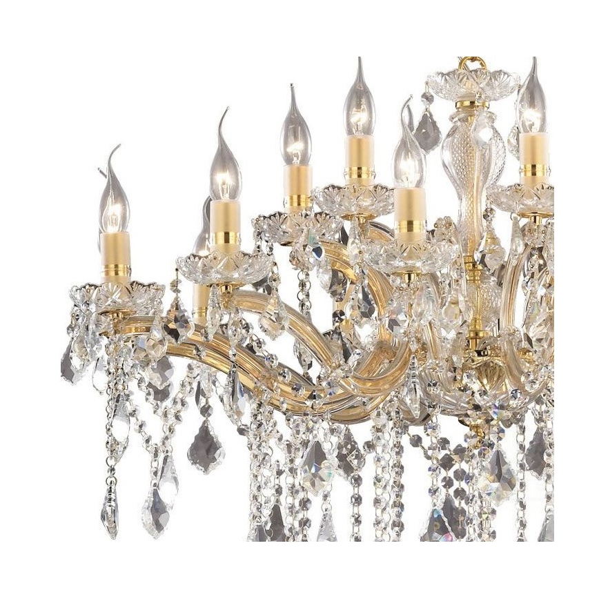 Ideal Lux - Kattokruunu ketjussa 12xE14/40W/230V kultainen