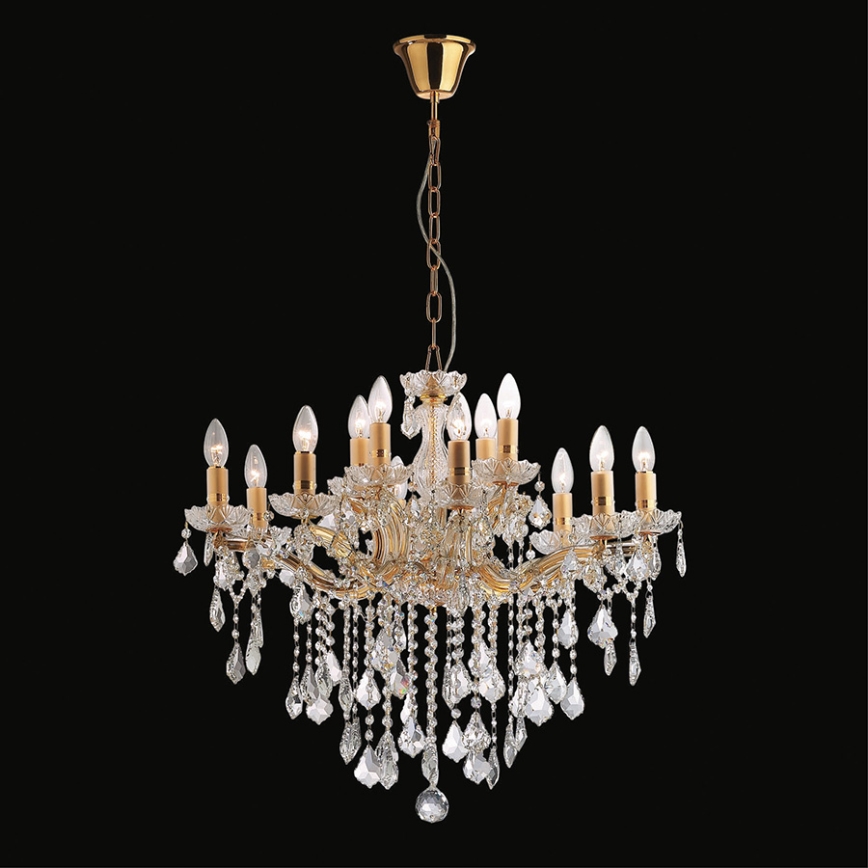 Ideal Lux - Kattokruunu ketjussa 12xE14/40W/230V kultainen