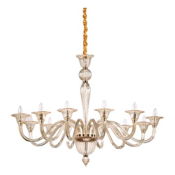 Ideal Lux - Kattokruunu ketjussa BRIGITTA 12xE14/40W/230V halkaisija 120 cm messinki