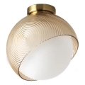 Ideal Lux - Kattovalaisin BLOOM 1xE27/42W/230V halkaisija 22 cm kultainen/savunbeige