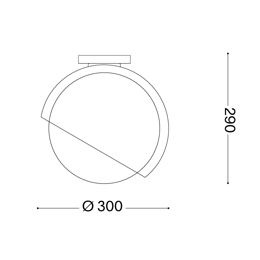 Ideal Lux - Kattovalaisin BLOOM 1xE27/42W/230V Ø 30 cm kultainen/savunbeige