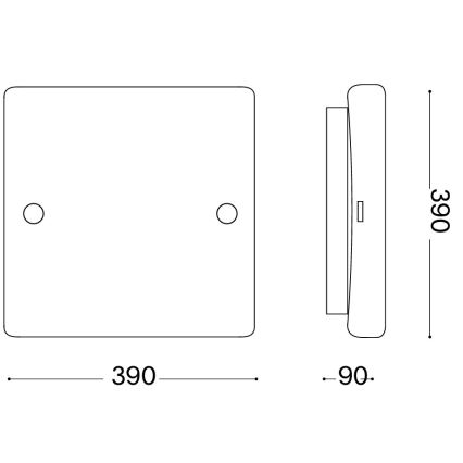 Ideal Lux - Kattovalaisin CELINE 3xE27/60W/230V 39x39 valkoinen