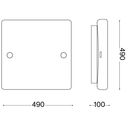 Ideal Lux - Kattovalaisin CELINE 4xE27/60W/230V 49x49 valkoinen