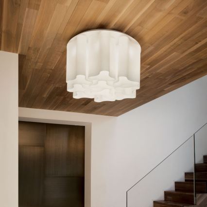 Ideal Lux - Kattovalaisin COMPO 10xE27/52W/230V halkaisija 73,5 cm valkoinen