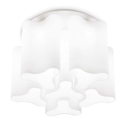 Ideal Lux - Kattovalaisin COMPO 6xE27/52W/230V halkaisija 56 cm valkoinen