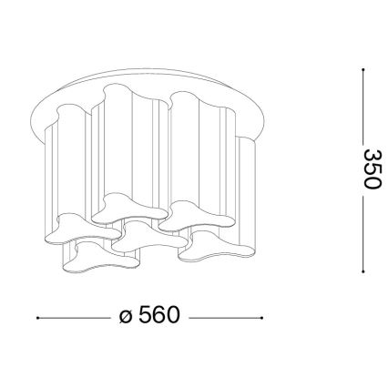 Ideal Lux - Kattovalaisin COMPO 6xE27/52W/230V halkaisija 56 cm valkoinen