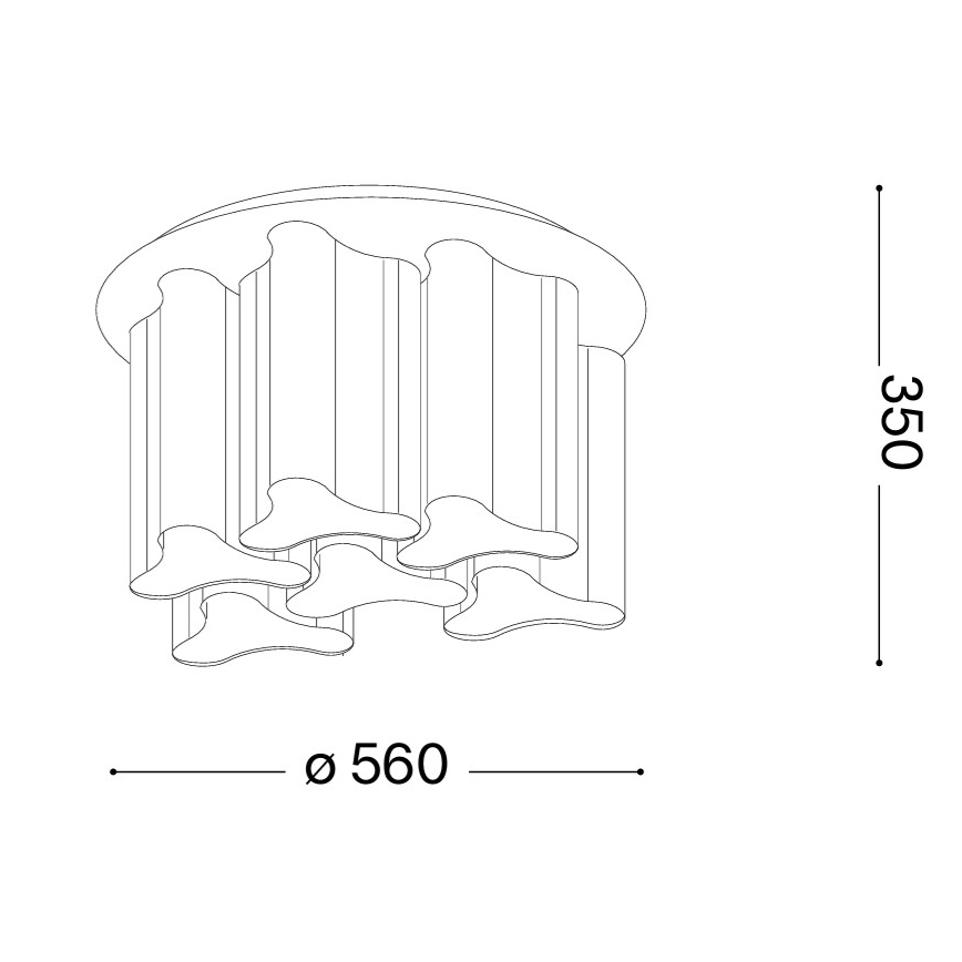 Ideal Lux - Kattovalaisin COMPO 6xE27/52W/230V halkaisija 56 cm valkoinen