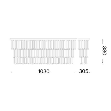 Ideal Lux - Kattovalaisin MARTINEZ 8xE14/40W/230V kultainen