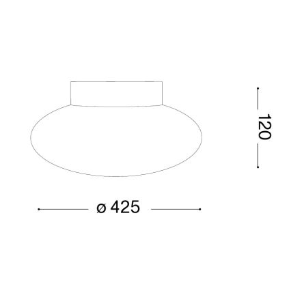 Ideal Lux - Kattovalaisin SMARTIES 2xE27/42W/230V, halkaisija 42,5 cm, valkoinen
