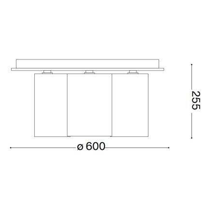 Ideal Lux - Kattovalo DAISY 6xE27/52W/230V halkaisija 60 cm kulta/valkoinen