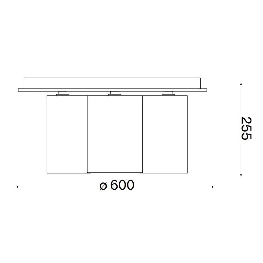 Ideal Lux - Kattovalo DAISY 6xE27/52W/230V halkaisija 60 cm kulta/valkoinen