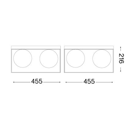 Ideal Lux - Kattovalo LINGOTTO 4xE14/40W/230V