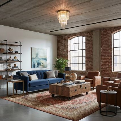 Ideal Lux - Kiinteä kristallikruunu CARLTON 12xE14/40W/230V halkaisija 50 cm kulta