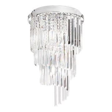 Ideal Lux - Kiinteä kristallikruunu CARLTON 8xE14/40W/230V halkaisija 40 cm kiiltävä kromi