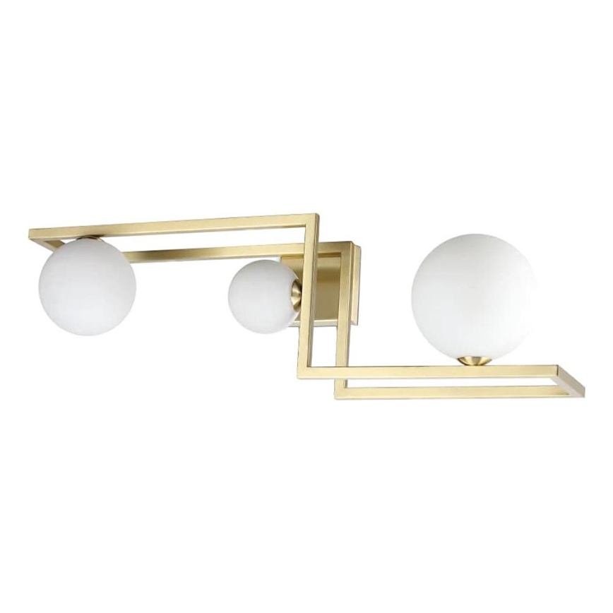 Ideal Lux - Kiinteä LED-kattokruunu ANGOLO 3xG9/3W/230V messinki