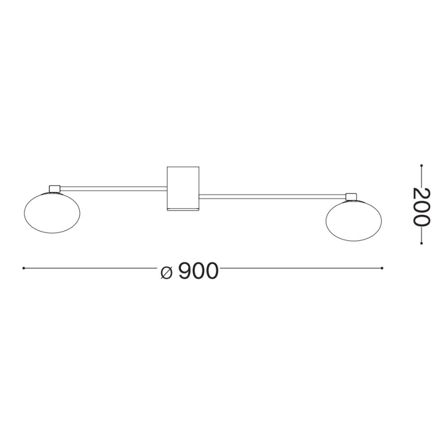 Ideal Lux - Kiinteä LED-kattokruunu HERMES 3xG9/3W/230V halkaisija 90 cm valkoinen