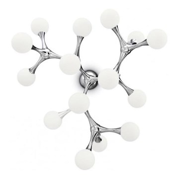 Ideal Lux - Kiinteä LED-kattokruunu NODINO 15xG9/15W/230V valkoinen