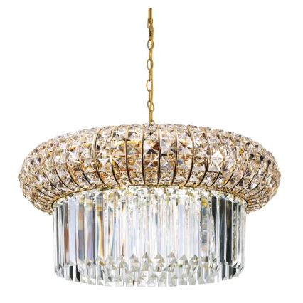 Ideal Lux - Kristalli-ketjukattokruunu NABUCCO 12xE14/40W/230V halkaisija 60 cm kulta