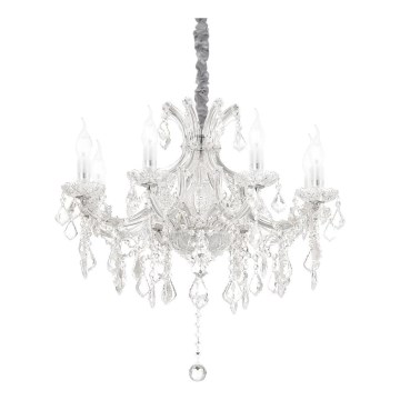 Ideal Lux - Kristalli-ketjukattokruunu NAPOLEON 8xE14/40W/230V halkaisija 67 cm kromi