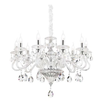 Ideal Lux - Kristalli-ketjukattokruunu NEGRESCO 10xE14/28W/230V halkaisija 85 cm läpinäkyvä