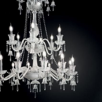 Ideal Lux - Kristalli-ketjukattokruunu REDENTORE 18xE14/40W/230V halkaisija 102 cm läpinäkyvä